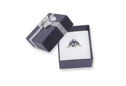 LINEN BOW TIE RING BLUE BOX 27059-BX